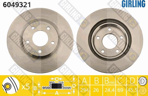 Girling 6049321 - Kočioni disk www.molydon.hr