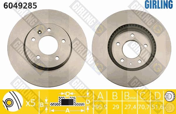 Girling 6049285 - Kočioni disk www.molydon.hr