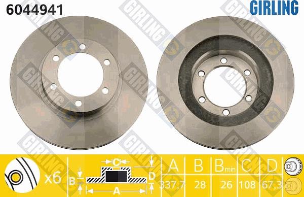 Girling 6044941 - Kočioni disk www.molydon.hr