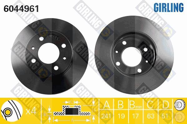 Girling 6044961 - Kočioni disk www.molydon.hr