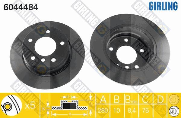 Girling 6044484 - Kočioni disk www.molydon.hr