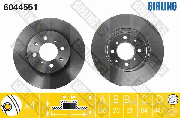 Girling 6044551 - Kočioni disk www.molydon.hr