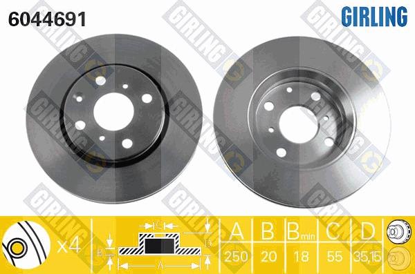 Girling 6044691 - Kočioni disk www.molydon.hr