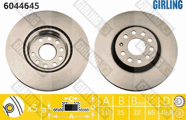 Girling 6044645 - Kočioni disk www.molydon.hr