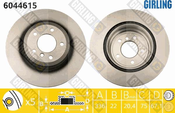 Girling 6044615 - Kočioni disk www.molydon.hr