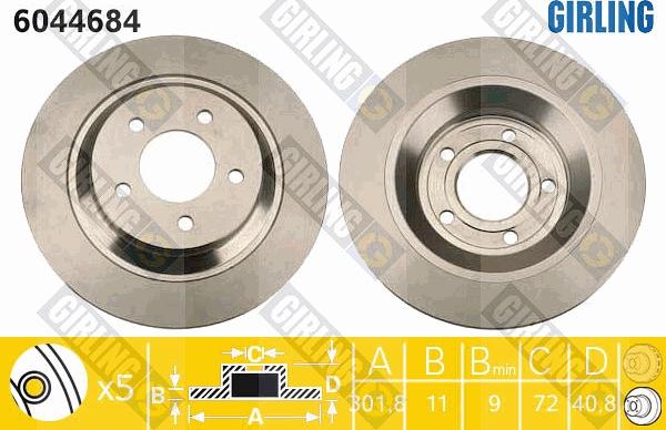 Girling 6044684 - Kočioni disk www.molydon.hr