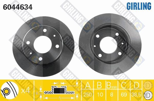 Girling 6044634 - Kočioni disk www.molydon.hr