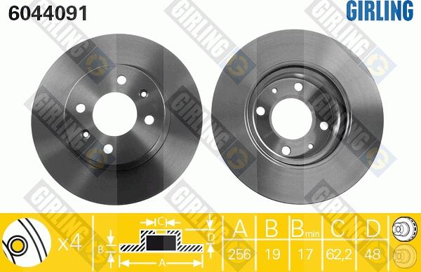 Girling 6044091 - Kočioni disk www.molydon.hr