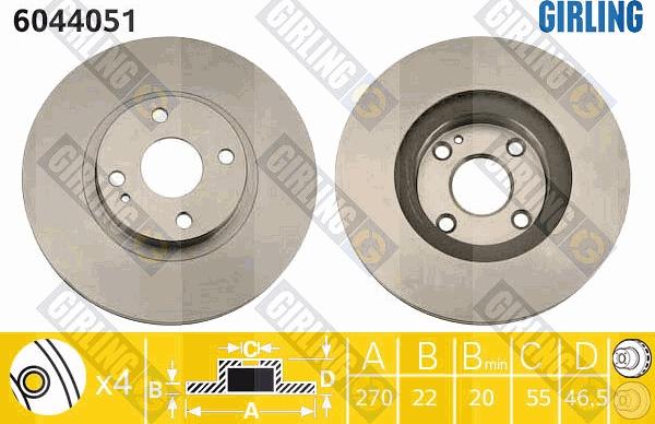 Girling 6044051 - Kočioni disk www.molydon.hr