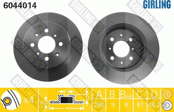 Girling 6044014 - Kočioni disk www.molydon.hr