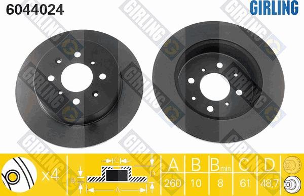 Girling 6044024 - Kočioni disk www.molydon.hr