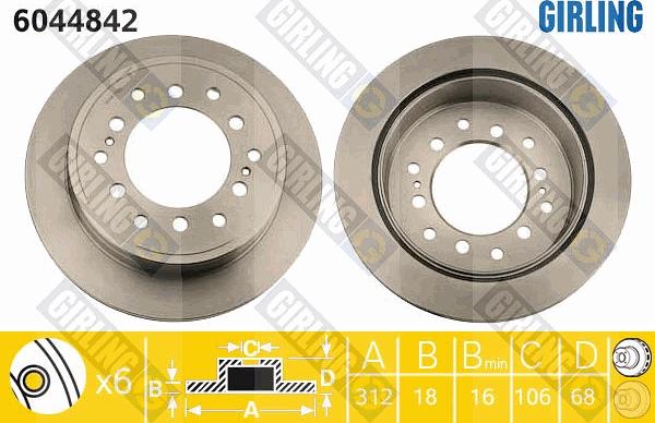 Girling 6044842 - Kočioni disk www.molydon.hr