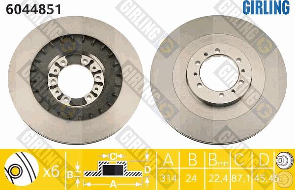 Girling 6044851 - Kočioni disk www.molydon.hr