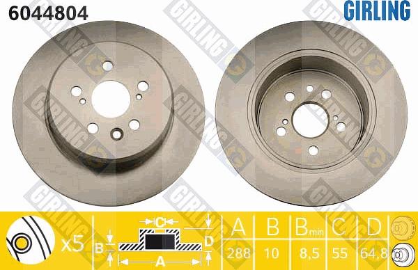 Girling 6044804 - Kočioni disk www.molydon.hr