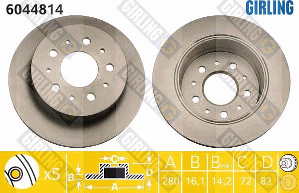 Girling 6044814 - Kočioni disk www.molydon.hr