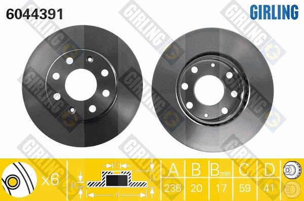 Girling 6044391 - Kočioni disk www.molydon.hr