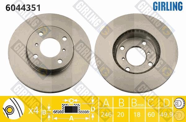 Girling 6044351 - Kočioni disk www.molydon.hr