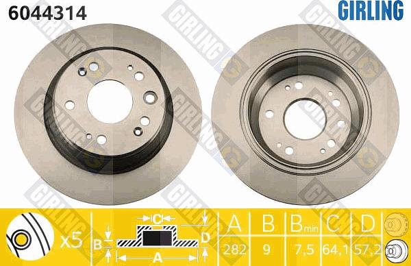 Girling 6044314 - Kočioni disk www.molydon.hr