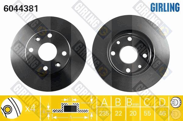 Girling 6044381 - Kočioni disk www.molydon.hr