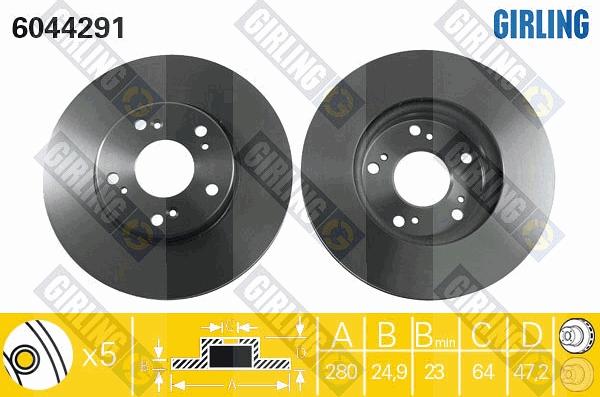 Girling 6044291 - Kočioni disk www.molydon.hr