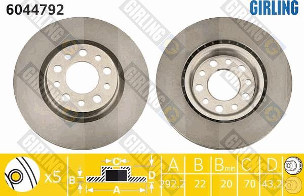 Girling 6044792 - Kočioni disk www.molydon.hr