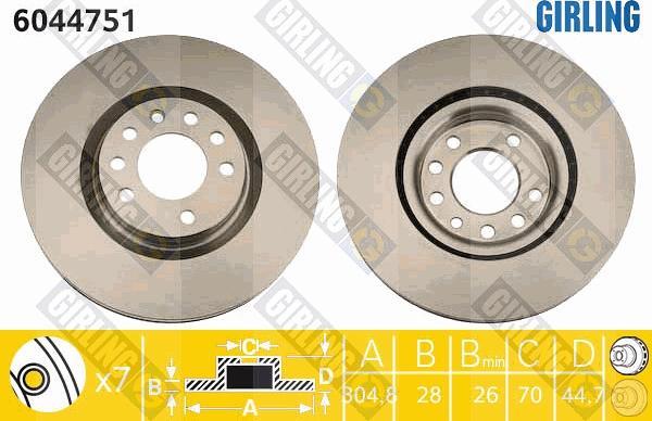 Girling 6044751 - Kočioni disk www.molydon.hr