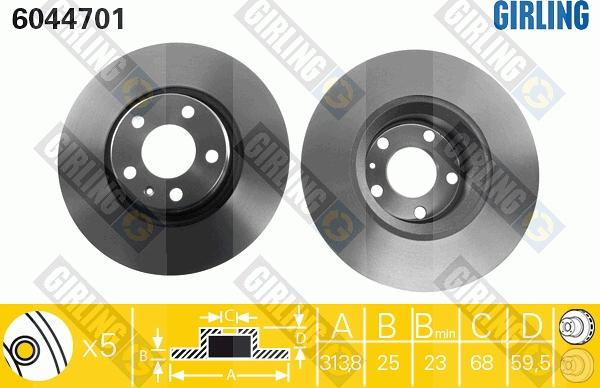 Girling 6044701 - Kočioni disk www.molydon.hr