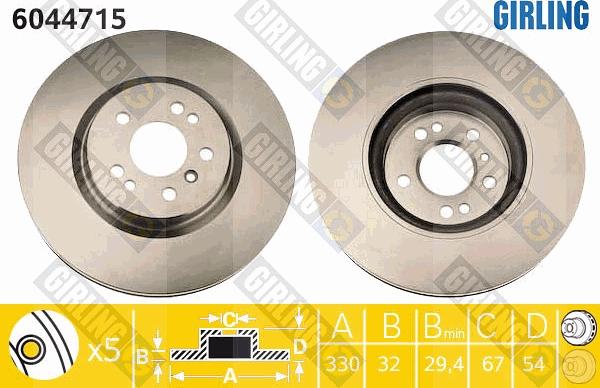 Girling 6044715 - Kočioni disk www.molydon.hr