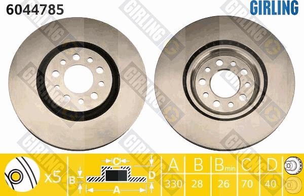 Girling 6044785 - Kočioni disk www.molydon.hr