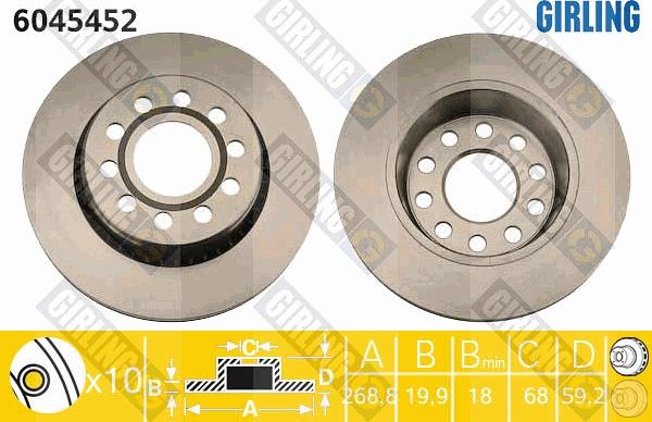 Girling 6045452 - Kočioni disk www.molydon.hr