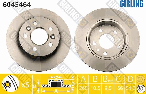 Girling 6045464 - Kočioni disk www.molydon.hr