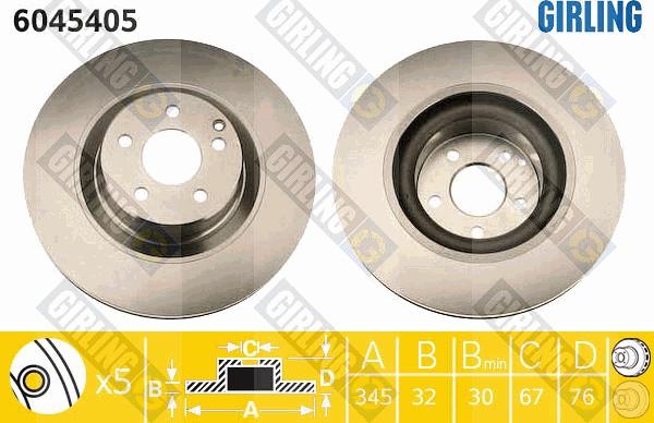 Girling 6045405 - Kočioni disk www.molydon.hr