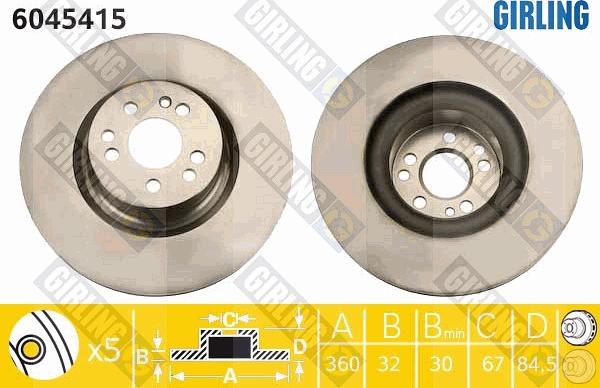 Girling 6045415 - Kočioni disk www.molydon.hr