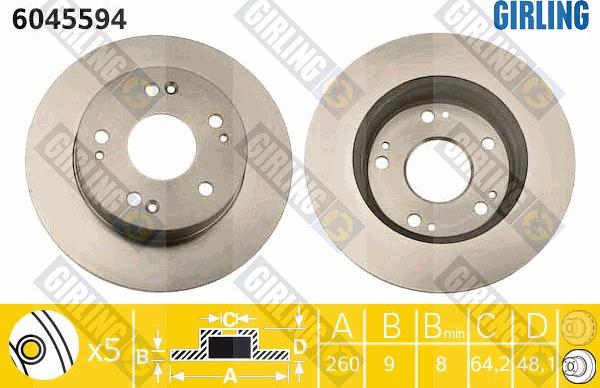 Girling 6045594 - Kočioni disk www.molydon.hr