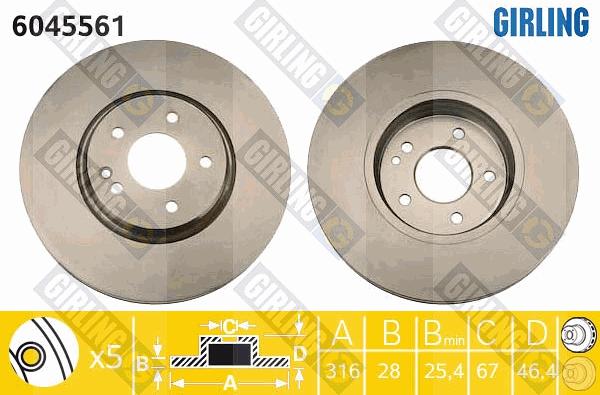 Girling 6045561 - Kočioni disk www.molydon.hr