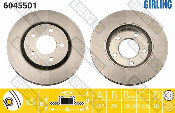 Girling 6045501 - Kočioni disk www.molydon.hr