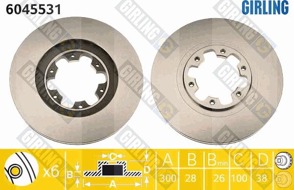 Girling 6045531 - Kočioni disk www.molydon.hr