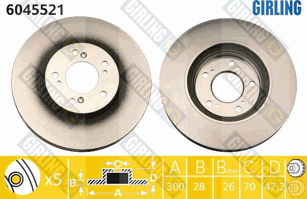 Girling 6045521 - Kočioni disk www.molydon.hr