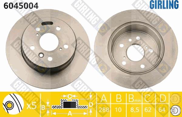 Girling 6045004 - Kočioni disk www.molydon.hr