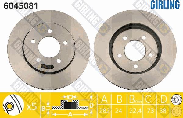 Girling 6045081 - Kočioni disk www.molydon.hr