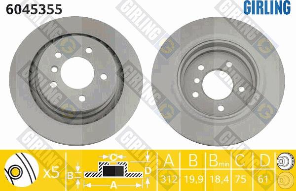 Girling 6045355 - Kočioni disk www.molydon.hr