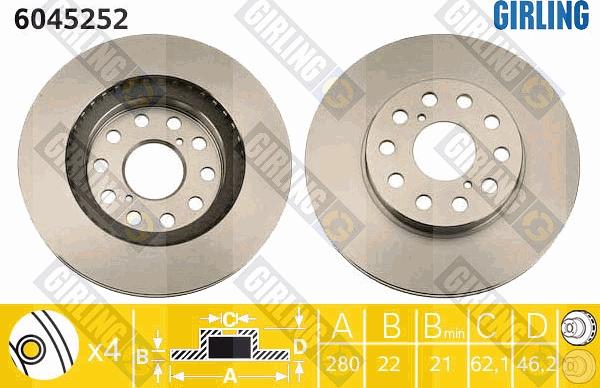 Girling 6045252 - Kočioni disk www.molydon.hr