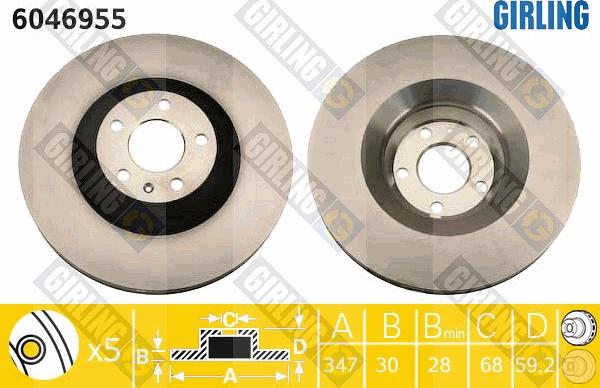 Girling 6046955 - Kočioni disk www.molydon.hr