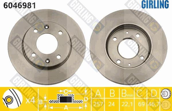 Girling 6046981 - Kočioni disk www.molydon.hr