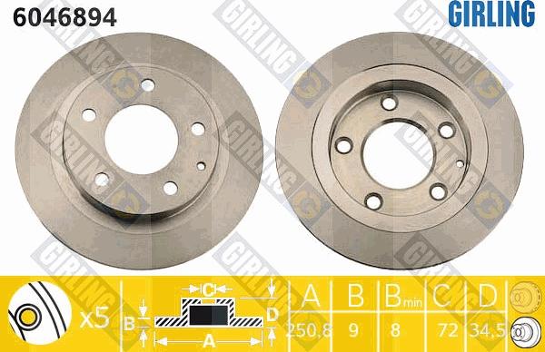 Girling 6046894 - Kočioni disk www.molydon.hr