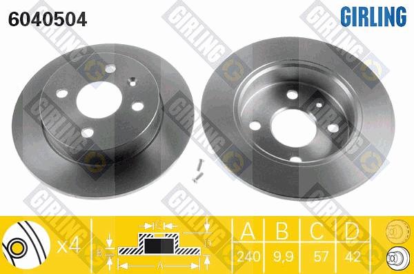 Girling 6040504 - Kočioni disk www.molydon.hr