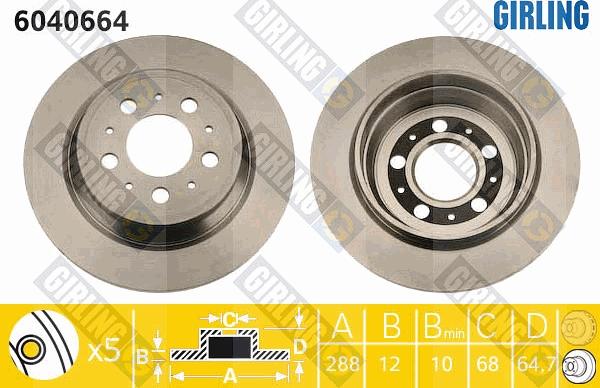 Girling 6040664 - Kočioni disk www.molydon.hr