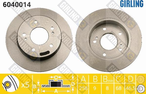 Girling 6040014 - Kočioni disk www.molydon.hr