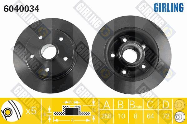 Girling 6040034 - Kočioni disk www.molydon.hr