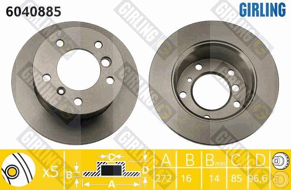 Girling 6040885 - Kočioni disk www.molydon.hr